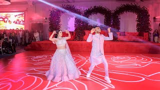 Bride amp Groom Enter the Sangeet with an AMAZING DANCE PERFORMANCE  Luxury Indian Wedding 4K [upl. by Anemolif770]