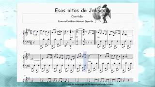 Esos altos de Jalisco Corrido Partitura para acordeón [upl. by Melak804]