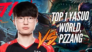 T1 FAKER DE YONE VS TOP 1 YASUO KR PZZANG DUELO INSANO NO MID [upl. by Marguerie]