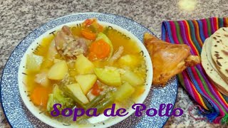 Sopa de Pollo Casera la receta definitiva para conquistar tu paladar 🍗 [upl. by Naamana]