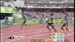 2003 World Athletics Champs mens 4x100m relay final [upl. by Nodal]