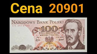 3 Najdroższe i najrzadsze banknoty 100 złotych Ludwik Waryński Seria A AD BU na licytacjach [upl. by Thetisa]