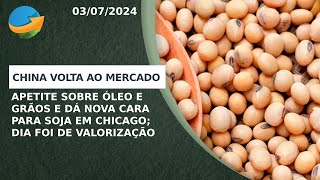 China volta ao mercado com apetite sobre óleo e grãos e dá nova cara para soja em Chicago [upl. by Eigriv]