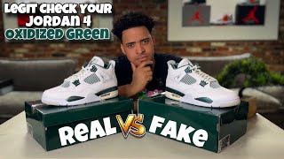 How To Legit Check Your Jordan 4 Oxidized Green  Official Real vs Fake [upl. by Hahsia934]