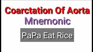 Coarctation of Aorta mnemonic [upl. by Nylarak]