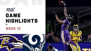 Ravens vs Rams Week 12 Highlights  NFL 2019 [upl. by Yelloh]