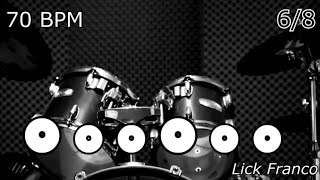 68  Drum loop Metronome 70 BPM Slow Rock [upl. by Oranneg]