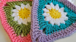 Easy crochet daisy bunting UK Terms ready for Easter [upl. by Goldwin390]