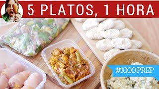 5 COMIDAS CON 1 POLLO Para congelar y tener a mano  1000PREP [upl. by Nette]