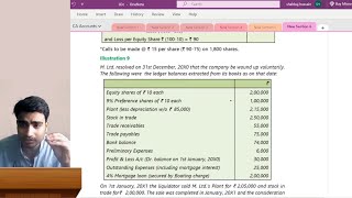 LOC Liquidation of Company  Illustration 9 CA INTER  Adv Accounts  CA Intermediate ICAI MODULE [upl. by Gosser531]