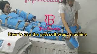 How to use the Air pressotherapy lymphatic drainage machine AP02C [upl. by Kirbie]