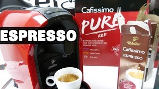 Espresso Tchibo Cafissimo PURE deutsch [upl. by Suirradal420]