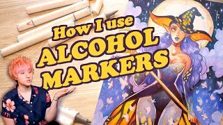 How I color and blend with Alcohol Markers 🖊️ 5 Tips for beginners [upl. by Einhpad]