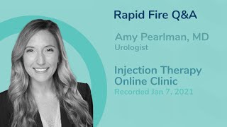 Injection Therapy for ED  Rapid Fire QampA with amypearlman408 MD [upl. by Charil]