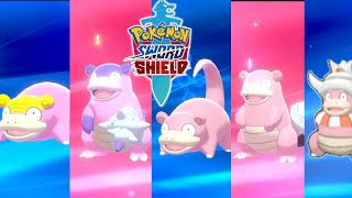 Galarian Slowpoke Galarian Slowbro Kanto Slowpoke Kanto Slowbro and Slowking Location  Pkmn SwSh [upl. by Weight]