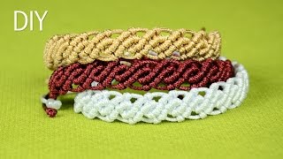 DIY Wavy Macrame Bracelets [upl. by Fonsie]