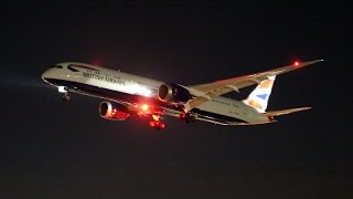 Heathrow Airport runway 27L night plane spotting [upl. by Cherise]