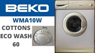 Beko EcoCare WMA10W Washing Machine  3 Cottons  Eco Wash 60 [upl. by Waldman]