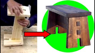 Comment Faire un TABOURET en BOIS  TABOURET Solide Tutoriel DIY [upl. by Aneet]