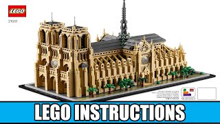 LEGO Instructions  Architecture  21061  NotreDame de Paris  Landmark Series [upl. by Dnomyaw]