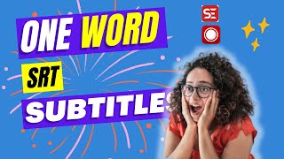 2 Free Ways to Automatically Make One Word SRT Subtitles on Windows Linux and Mac [upl. by Dewitt78]