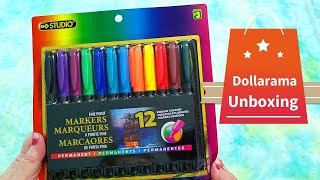 Dollarama Unboxing Pretty Studio Markers dollarama dollaramafinds markers artsupplies fun [upl. by Nnil211]