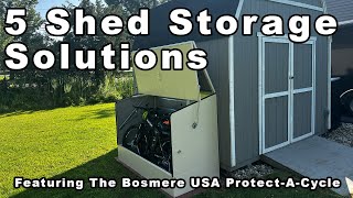 Storage Shed Organization  Moves Those Bikes To A Bosmere Storage System [upl. by Enaamuj]