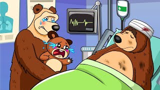 Daddy Bear I Did it  Please Dont Leave Me DAD Bear  Bears Life Story  Bear Funny Animation [upl. by Ninnette]