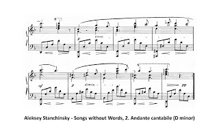 Aleksey Stanchinsky  Songs without Words 2 Andante cantabile D minor [upl. by Oster]