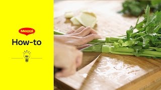 HowTo Sellerie schälen  MAGGI Kochstudio [upl. by Hallette616]