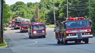 Monroe Twp Fire Department 75th Anniversary Fire Truck Parade 81024 [upl. by Loos]