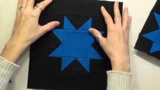 46 How to Piece a Sawtooth Star Quilt Block [upl. by Airliah]