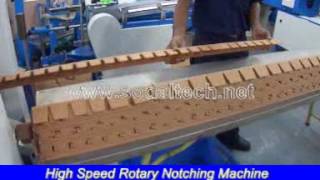 High Speed Edge Protector Rotary Notching Machine [upl. by Yecniuq]