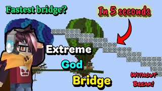 I learned Super Fast GOD Bridge  Extreme level bedwars blockman go [upl. by Analise]