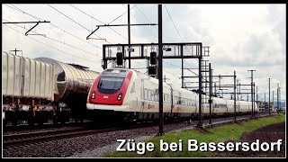 Personen und Güterzüge bei Bassersdorf [upl. by Zednanreh50]