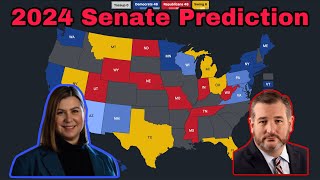 2024 Senate Map Prediction August 2024 [upl. by Manara586]