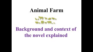 Animal Farm Context amp Background GCSE Literature [upl. by Brookner405]