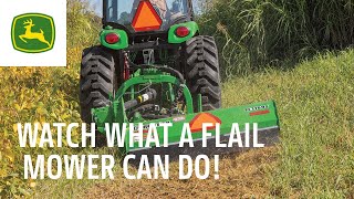 Watch what a flail mower can do  John Deere Tips Notebook [upl. by Sudhir327]