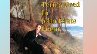 Important Terms of Keats Poetry in Urdu in Hindi [upl. by Bohman584]