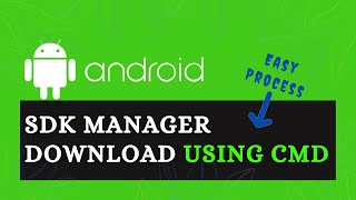 Android SDK Manager Download using Command line in Windows 7  8  10  11 without android studio [upl. by Micah]