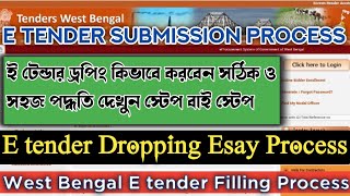 e tender dropping full process west bengal e tender dropping processe tender submission process wb [upl. by Ahsaya313]