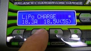 Turnigy Mega 400 Watt X2 Charger Operation tutorial [upl. by Mehalek918]