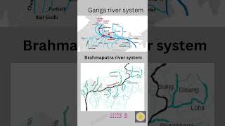 Ganga river system with tributaries Brahmaputra river system with tributaries short ytshorts yt [upl. by Hsiwhem]