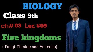 Five kingdoms  Fungi Plantae and Animalia  Class 9th Biology Chapter 03lecture 08 [upl. by Dachia29]