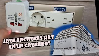 Enchufe en crucero msc Europeo  Adaptador [upl. by Eedya]