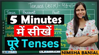 5 Minutes में सीखें पूरे TENSES  TENSES IN ENGLISH GRAMMAR  NIMISHA BANSAL [upl. by Nedyarb434]