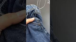 How downsize jeans waist super easy EVERYONE should know  Epoch creative sewing jeans diy [upl. by Michaelina]