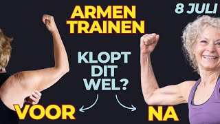 Spieren groeien NIET tijdens training WEL tijdens RUST armspieren oefenen voor ouderen [upl. by Katine]