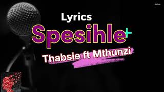 Sphesihle Lyrics Thabise Ft Mthunzi [upl. by Louanne]