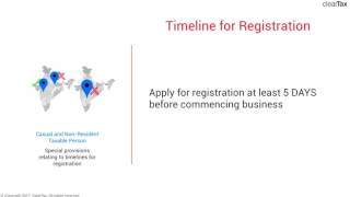 Hindi Timeline for GST Registration  Casual and Non Resident Taxable Persons [upl. by Cuhp128]